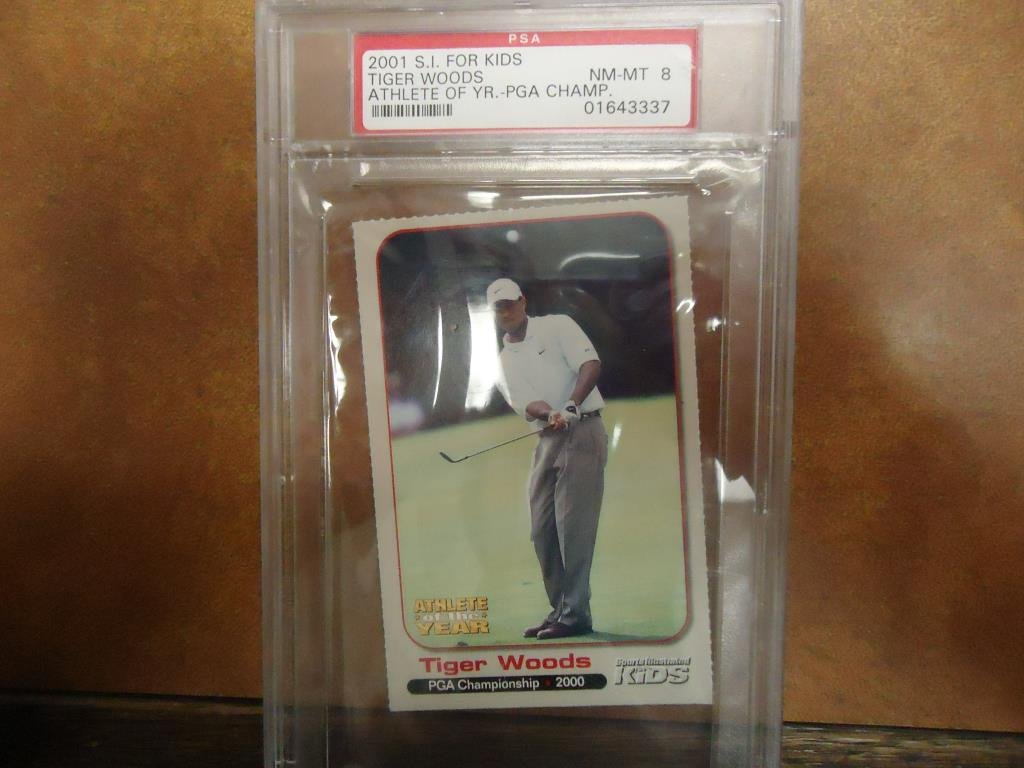TIGER WOODS 2001 PSA NM-MT 8 GRADED CARD (1 of 2)