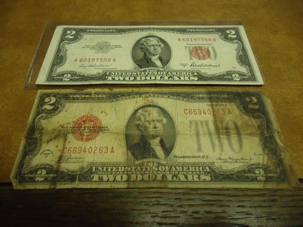 1928-D & 53-A $2 RED SEAL US NOTES 1928-D TOUGH (1 of 2)