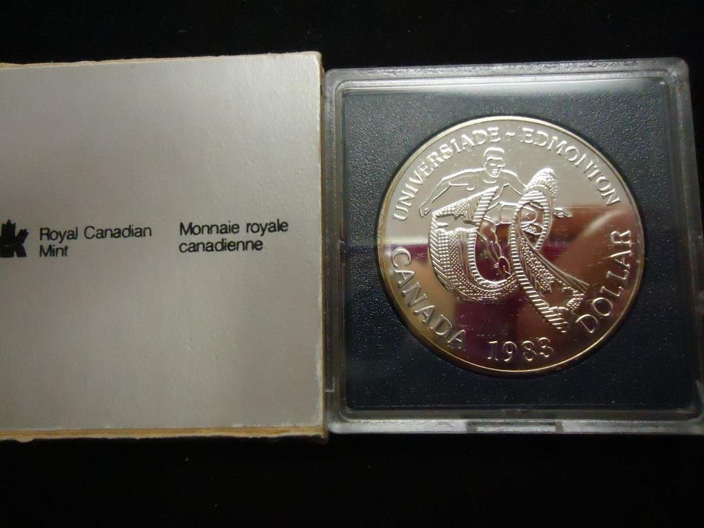 1983 CANADA EDMONTON SILVER DOLLAR PF .3750 OZ. ASW, (1 of 2)