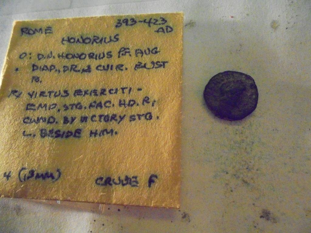 393-423 A.D. HONORIUS ANCIENT COIN: You must call or email us with your credit card number directly