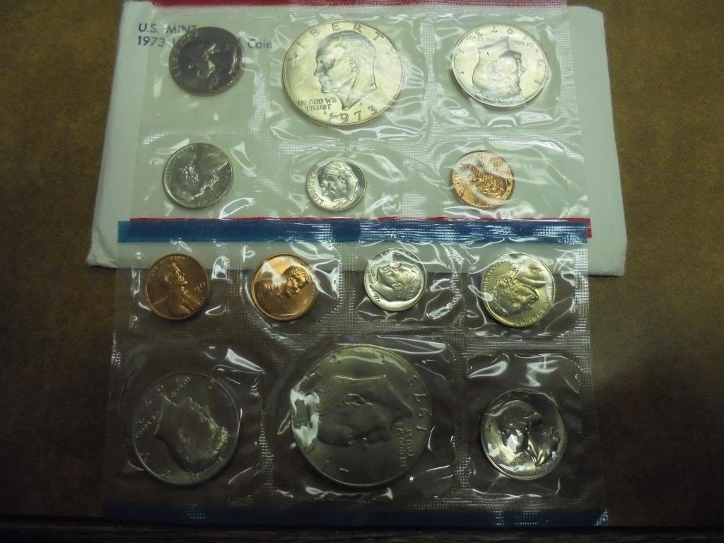 1973 US MINT SET (UNC) P/D/S (WITH ENVELOPE) THIS IS AN (1 of 2)