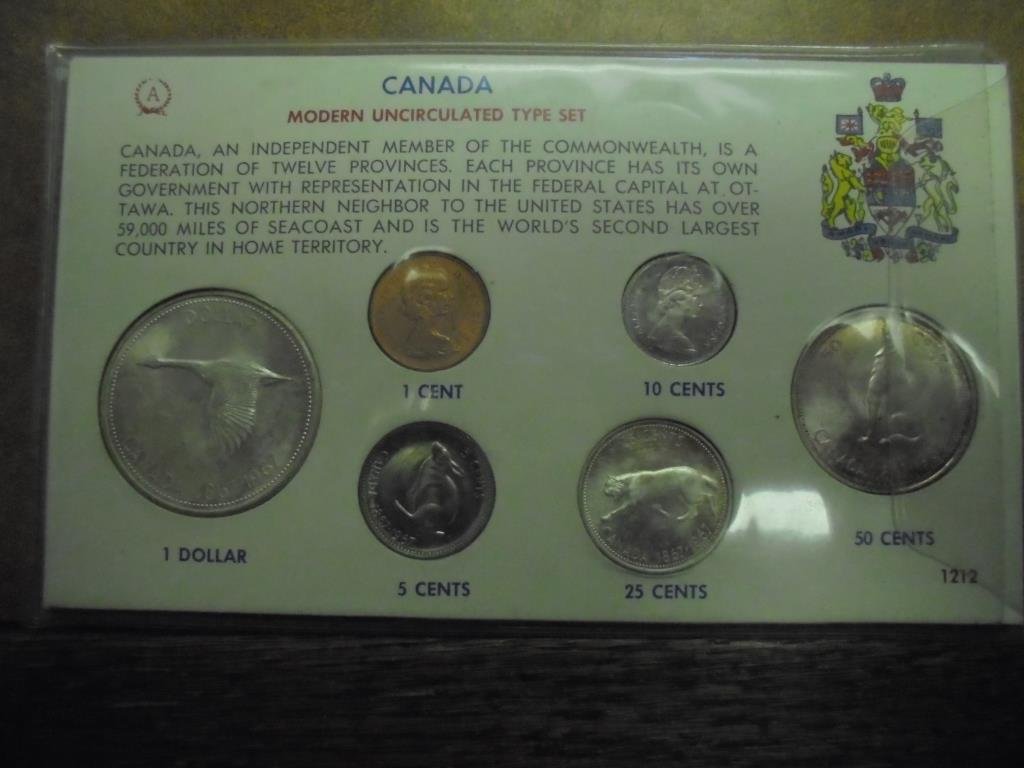 1967 CANADA SILVER (PF LIKE) SET FLYING GOOSE (1 of 2)