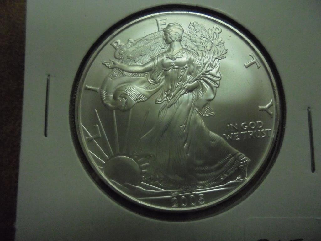 2005 AMERICAN SILVER EAGLE UNC (1 of 2)