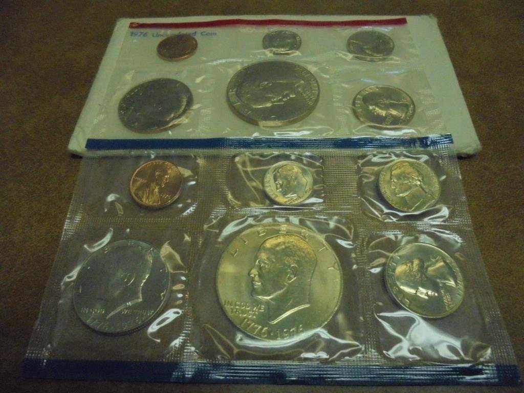 1976 US MINT SET (UNC) P/D (WITH ENVELOPE) (1 of 2)