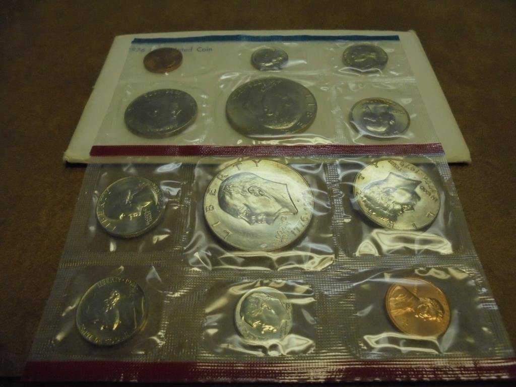 1976 US MINT SET (UNC) P/D (WITH ENVELOPE) (1 of 2)