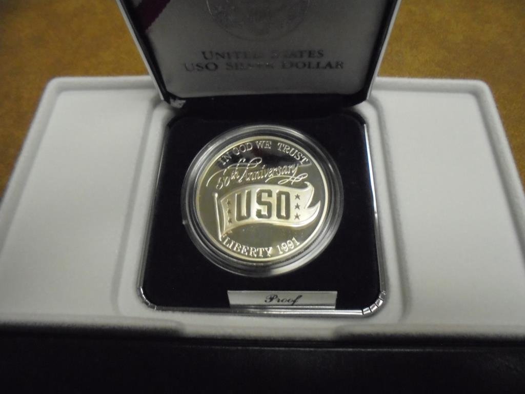 1991-S USO PROOF SILVER DOLLAR ORIGINAL US MINT (1 of 2)
