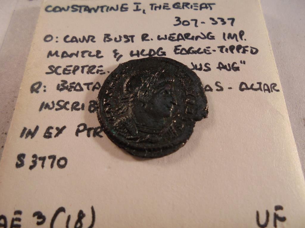 307-337 A.D. CONSTANTINE I THE GREAT ANCIENT COIN VERY (1 of 2)
