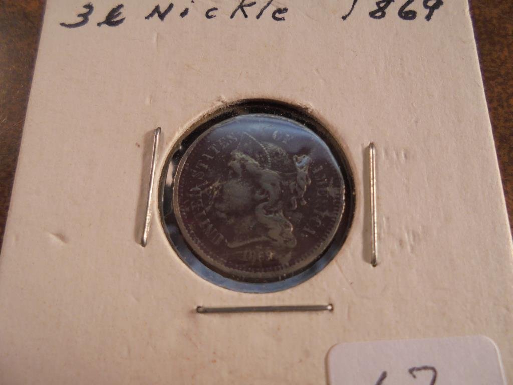 1869 THREE CENT PIECE (NICKEL) (1 of 2)