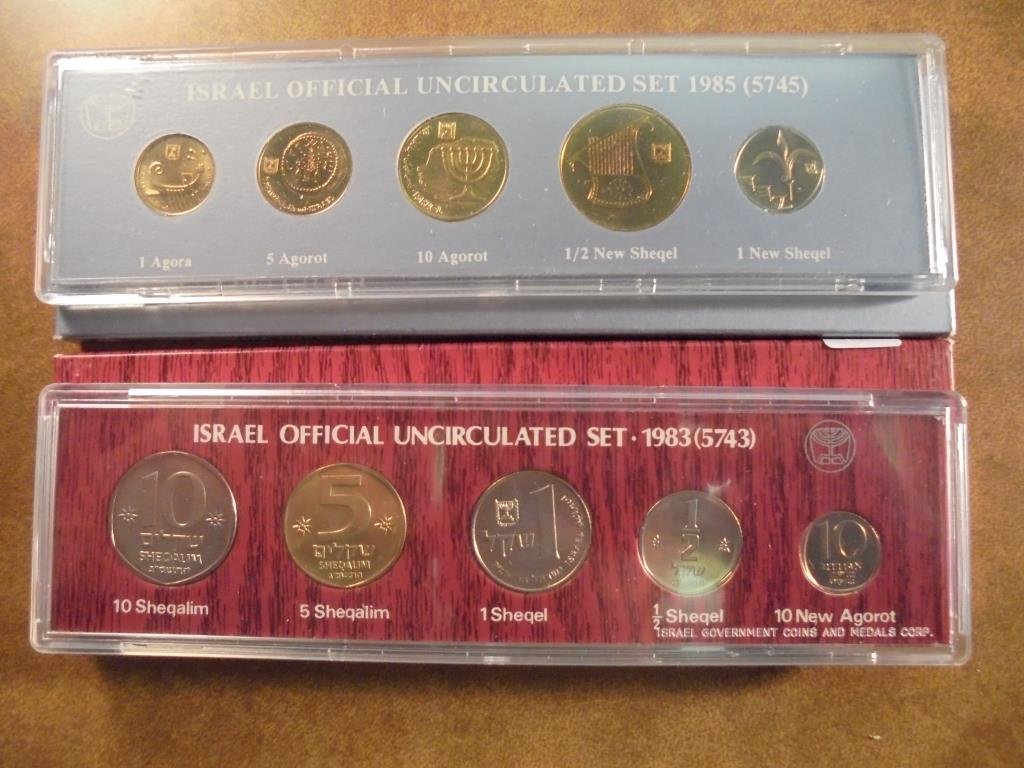 1983 & 1985 ISRAEL OFFICIAL UNC SETS ORIGINAL MINT (1 of 2)