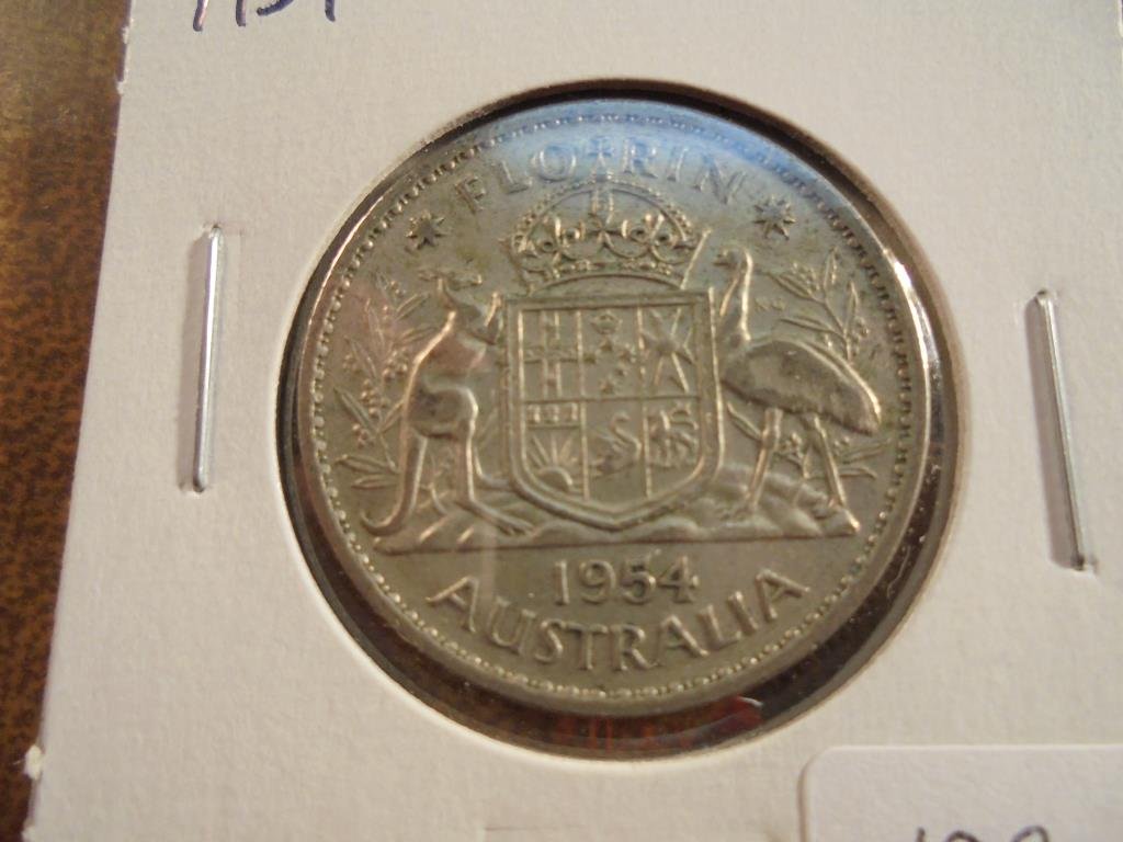 1954 AUSTRALIA SILVER FLORIN (1 of 2)
