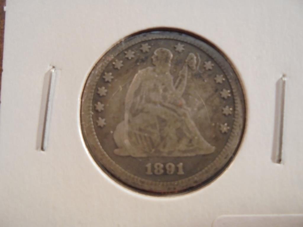 1891 SEATED LIBERTY QUARTER (FINE) (1 of 2)
