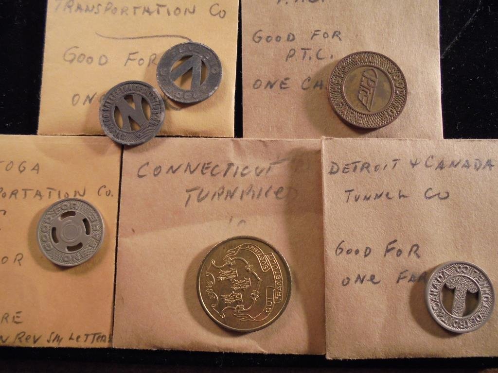 6 TRANSPORTATION TOKENS SEE DESCRIPTION 2-SHEMANGO (1 of 2)
