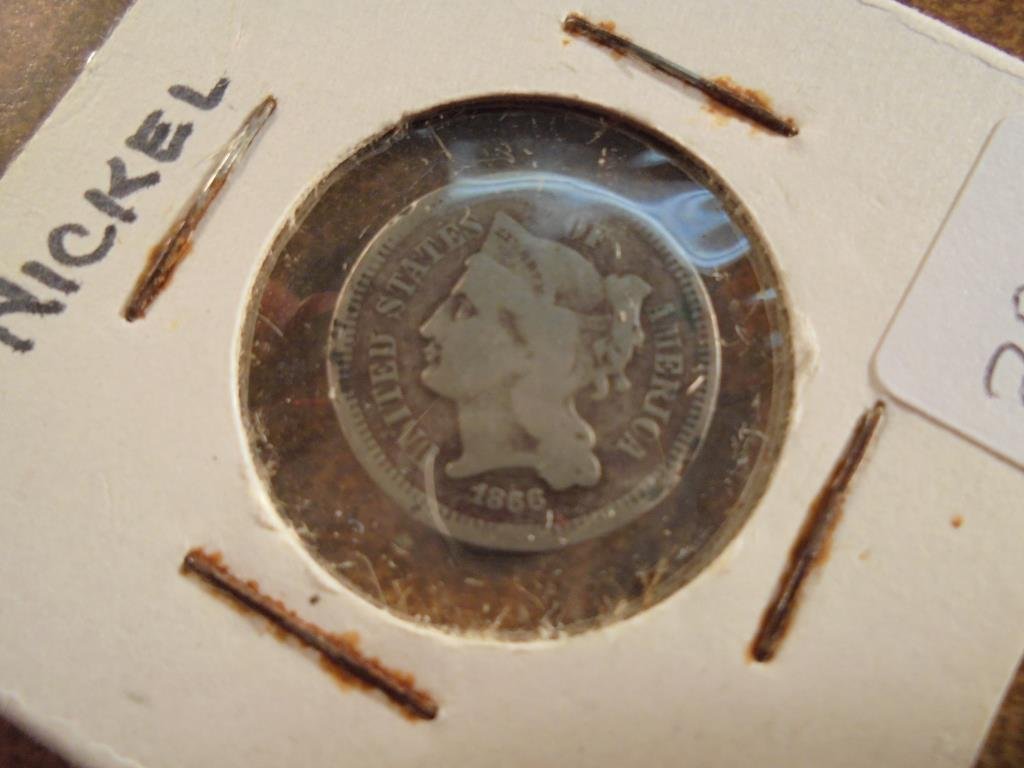 1866 THREE CENT PIECE (NICKEL) (1 of 2)