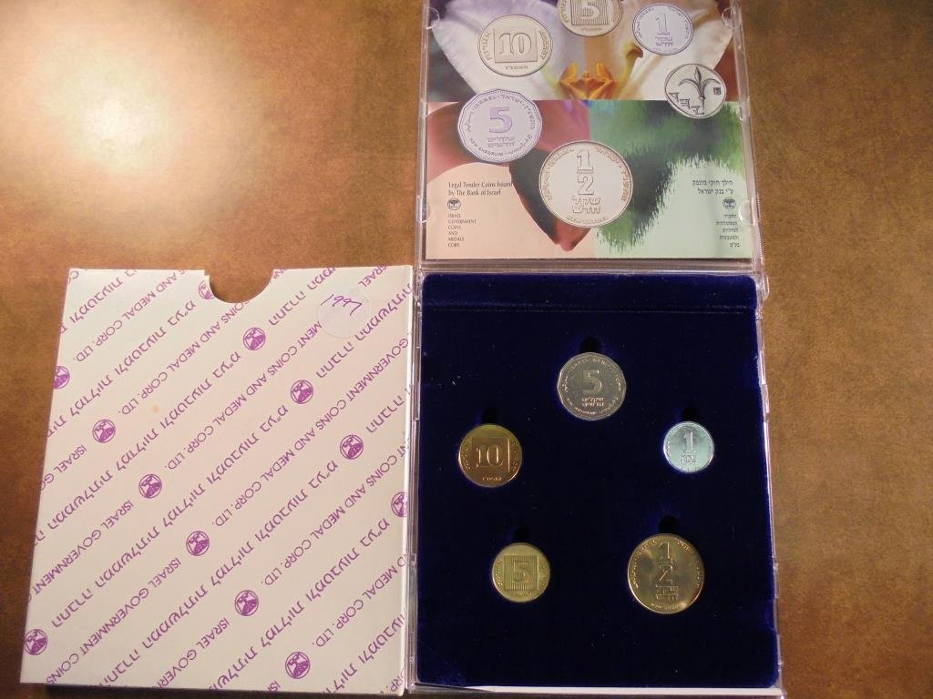 1997 ISRAEL "THE WHITE LILY" UNC COIN SET LIMITED (1 of 3)
