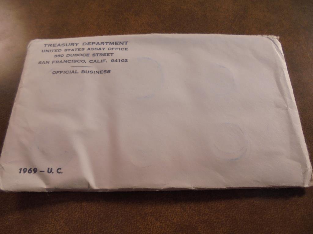 1969 US MINT SET (UNC) P/D/S (WITH ENVELOPE) 40% SILVER (1 of 2)