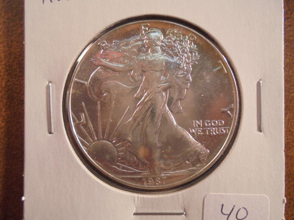 1987 AMERICAN SILVER EAGLE UNC (1 of 2)