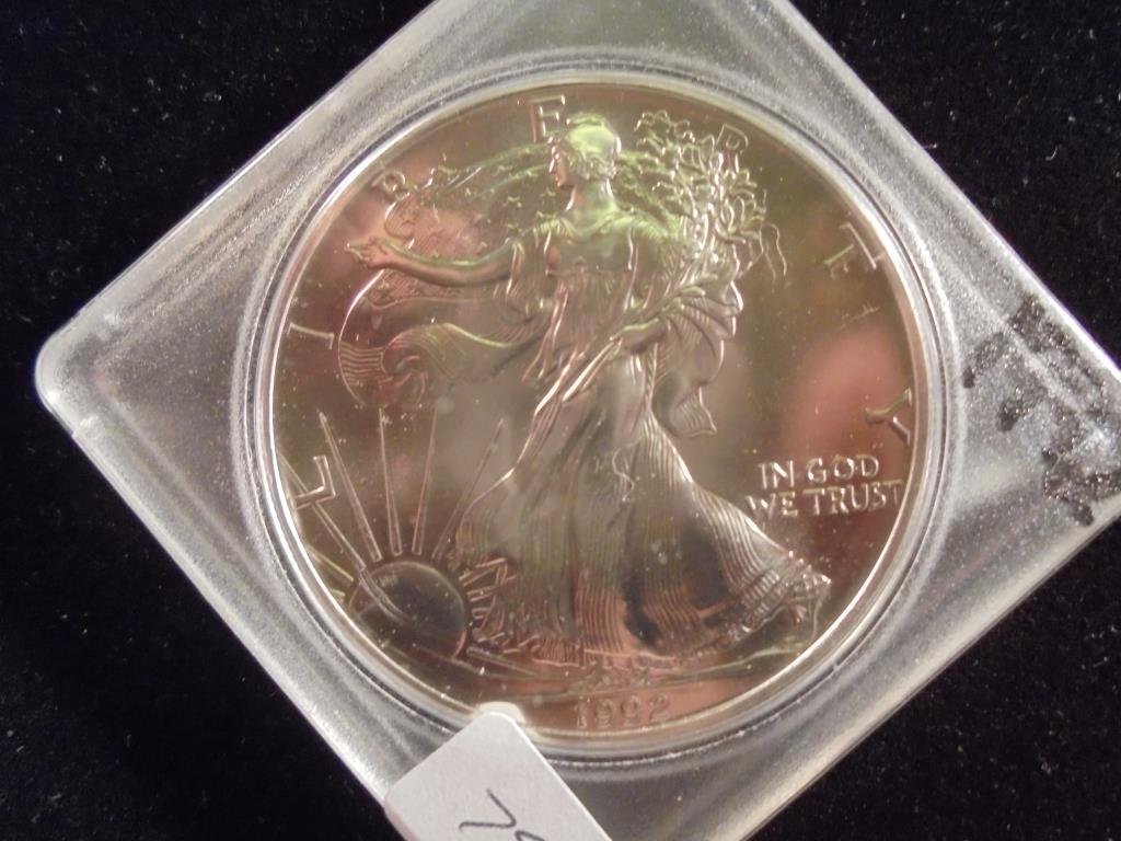1992 AMERICAN SILVER EAGLE UNC (1 of 2)