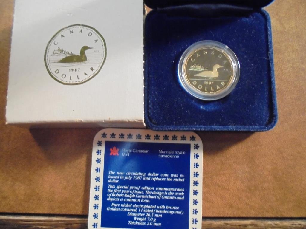 1987 CANADA SPECIAL PROOF LOON DOLLAR ORIGINAL ROYAL (1 of 2)