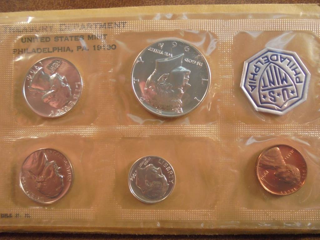1964 US SILVER PROOF SET (WITH ENVELOPE) (1 of 2)