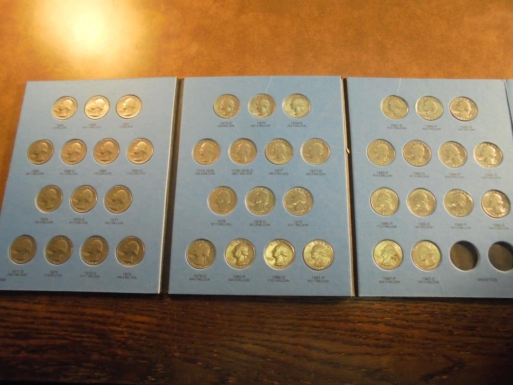 1965-1987 WASHINGTON QUARTERS SET 41 COINS IN WHITMAN (1 of 2)