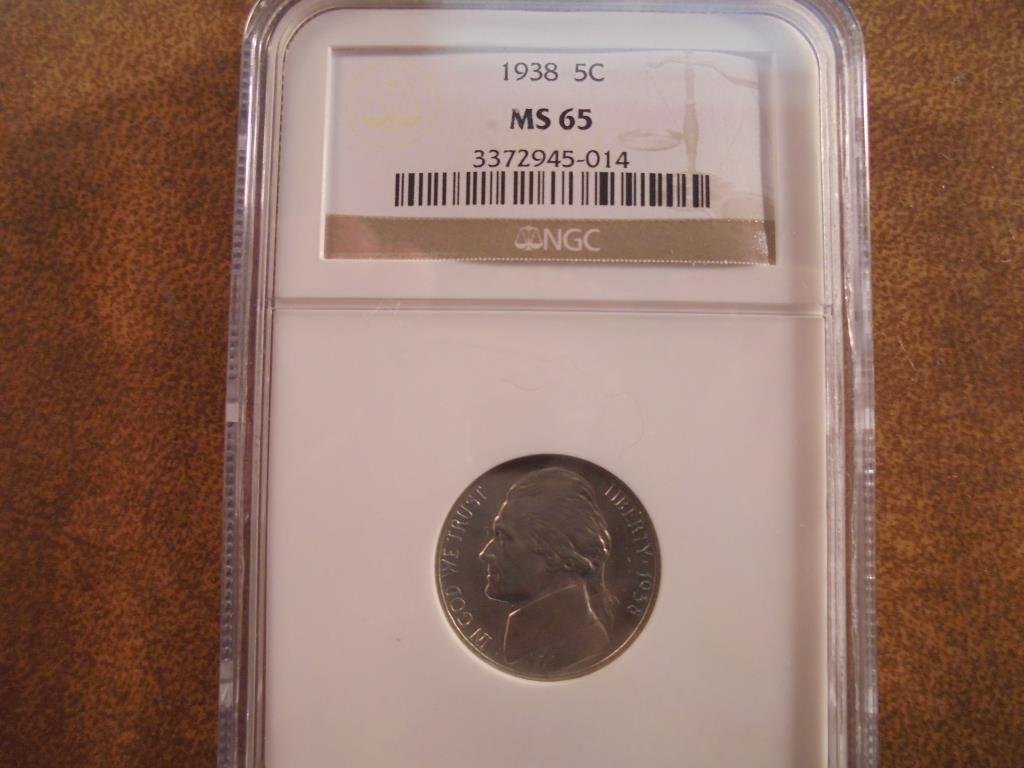 1938 JEFFERSON NICKEL NGC MS65 (1 of 2)