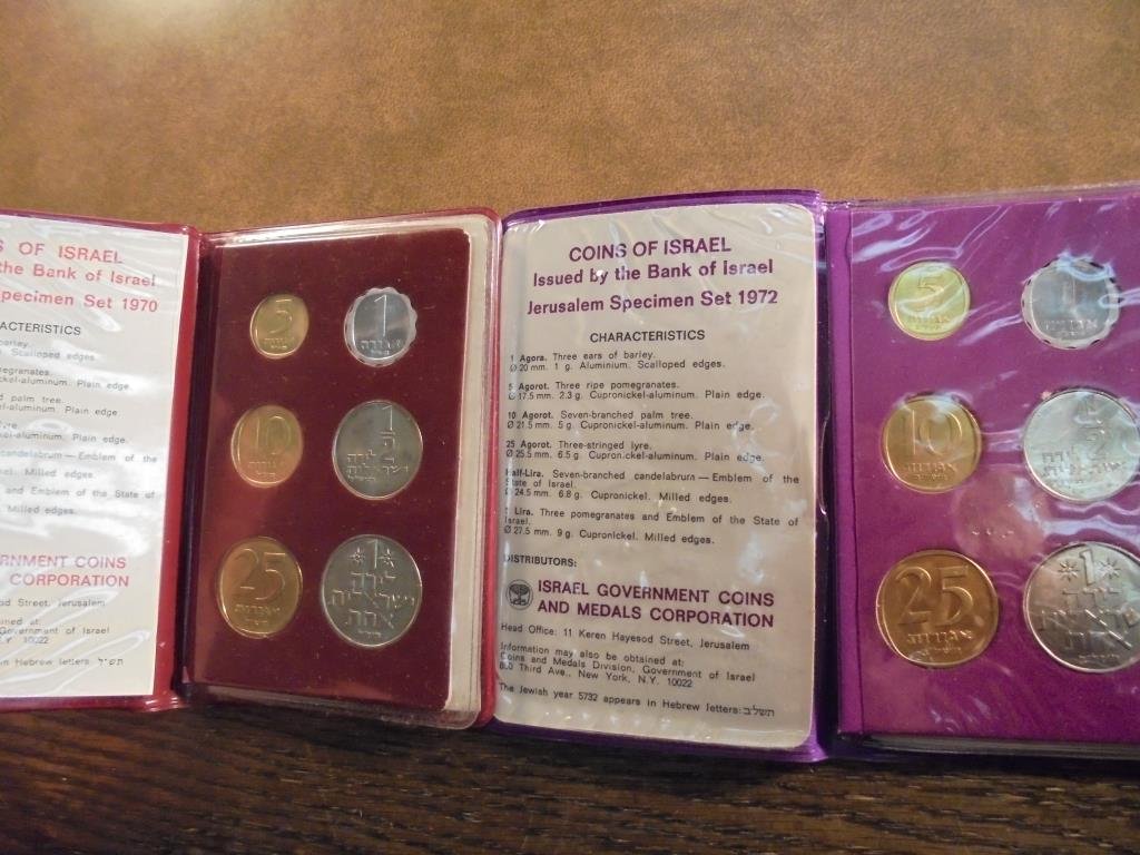 1970 & 1972 JERUSALEM SPECIMEN SETS ORIGINAL MINT (1 of 2)