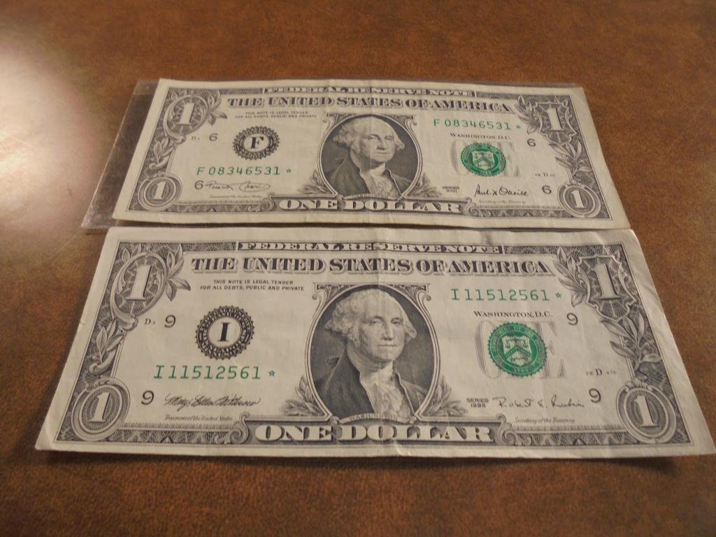 1995 & 2001 $1 FRN STAR NOTES (1 of 2)