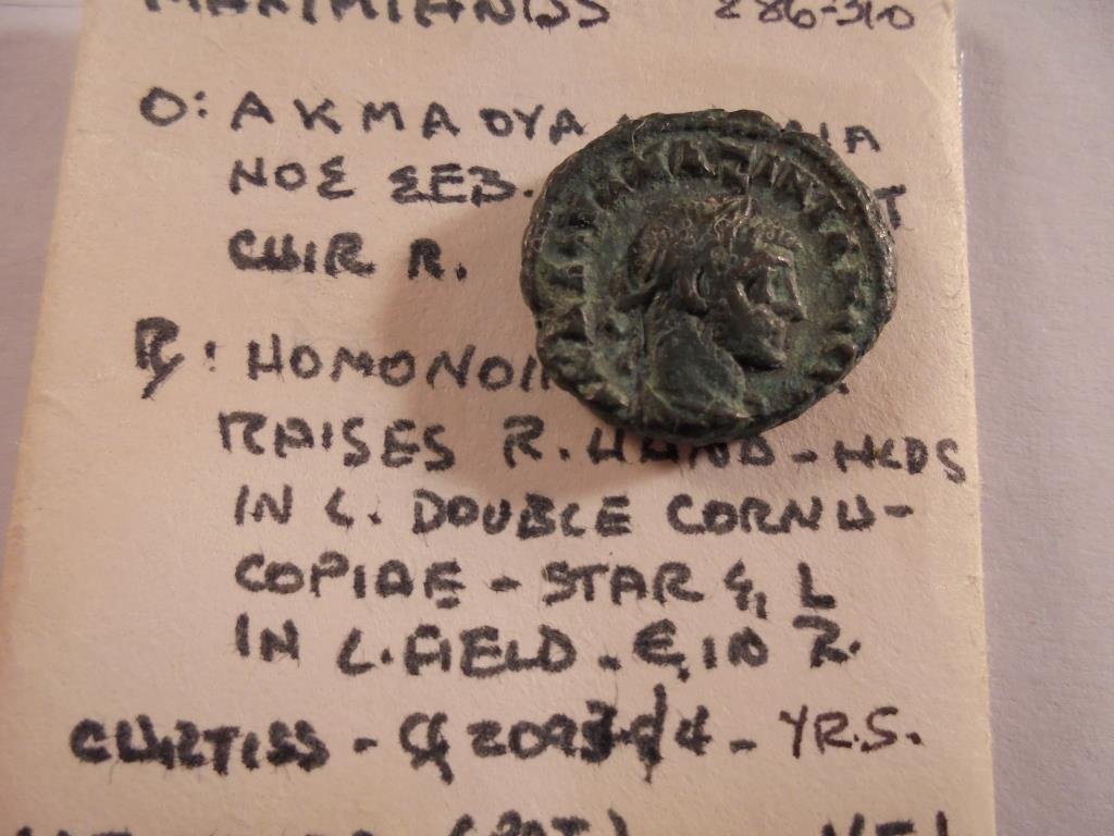 286-310 MAXIMIANUS ANCIENT COIN VERY FINE+ (1 of 2)