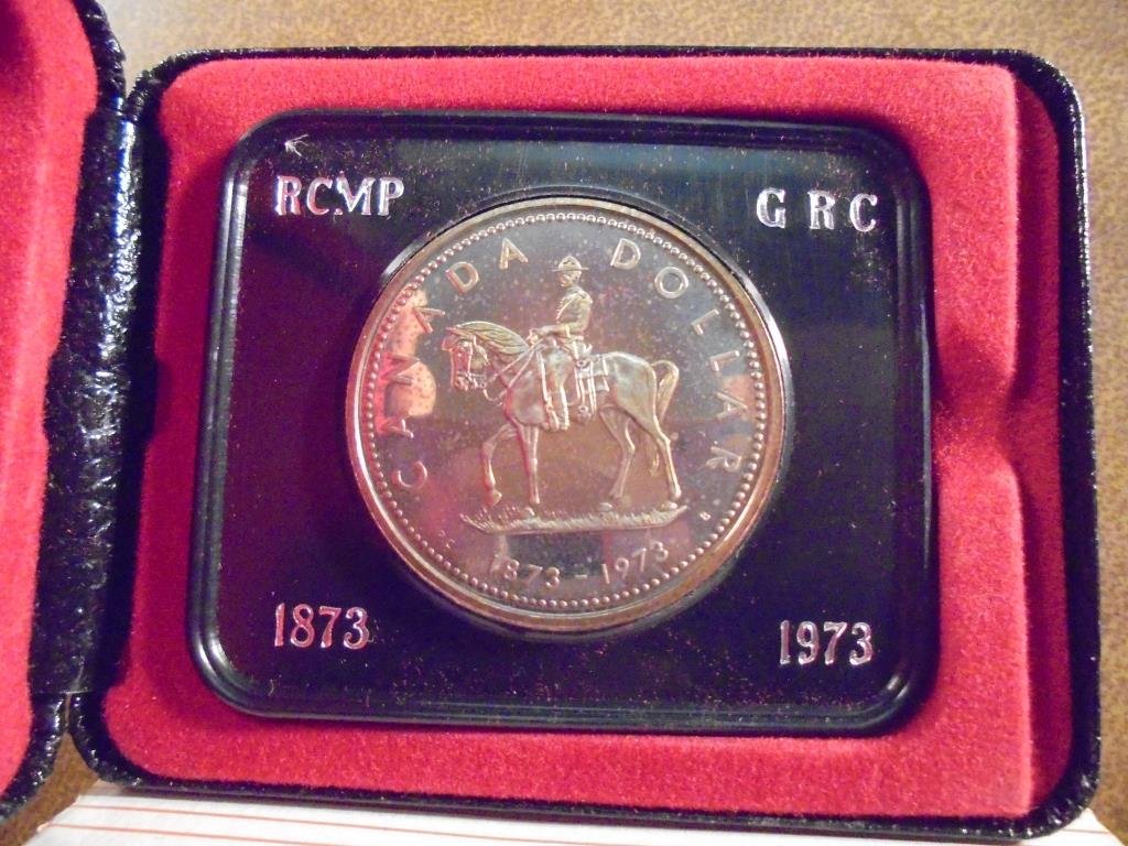 1973 CANADA RCMP SILVER DOLLAR PROOF .3750 OZ. ASW (1 of 2)