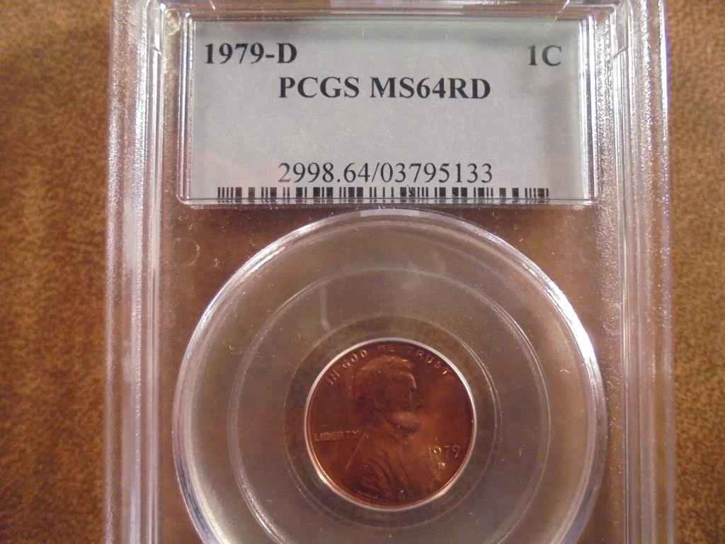 1979-D LINCOLN CENT PCGS MS64RD (1 of 2)