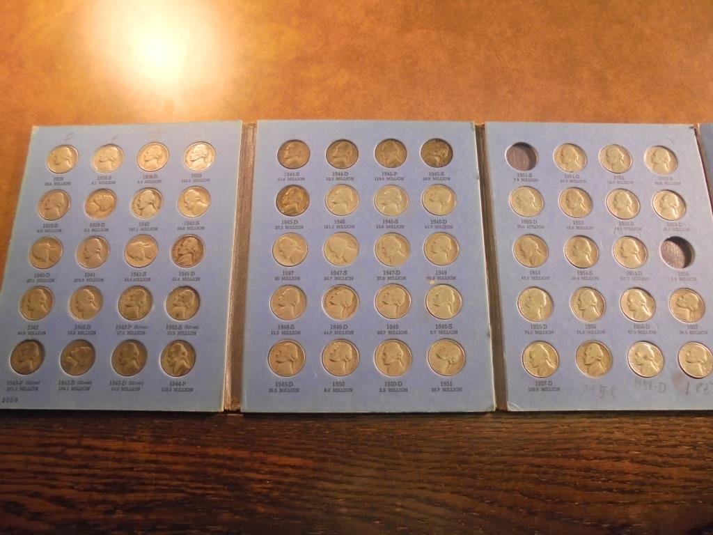 NEARLY COMPLETE 1938-1959 JEFFERSON NICKEL SET (1 of 2)