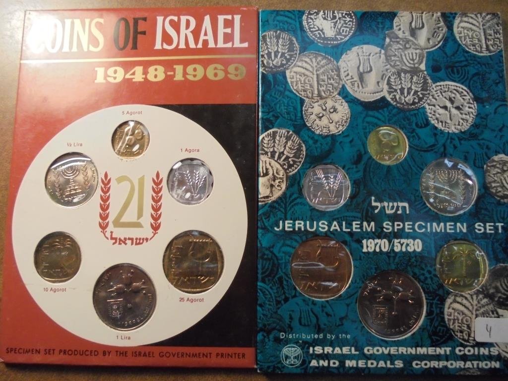 1969 & 1970 JERUSALEM SPECIMEN SETS ORIGINAL US MINT (1 of 2)