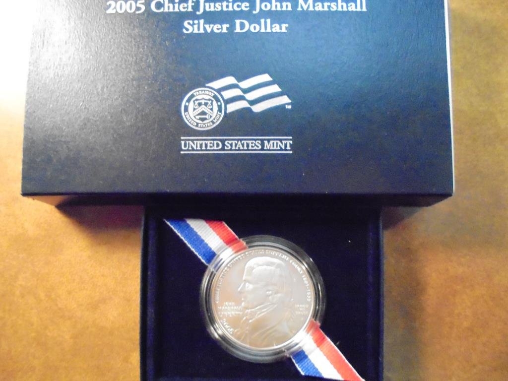 2005-P CHIEF JUSTICE MARSHALL UNC SILVER DOLLAR (1 of 2)
