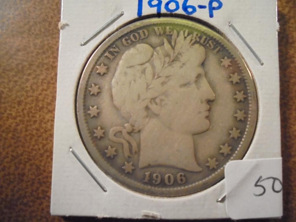 1906 BARBER HALF DOLLAR FINE (1 of 2)