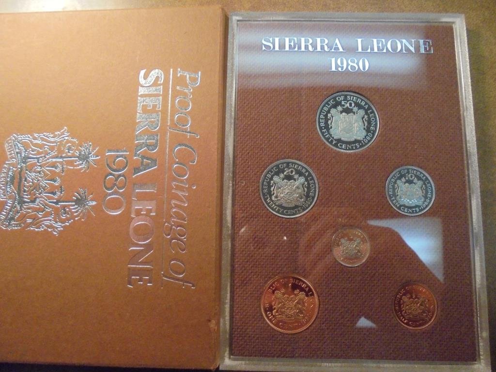 1980 SIERRA LEONE PROOF SET ORIGINAL MINT PACKAGE (1 of 2)
