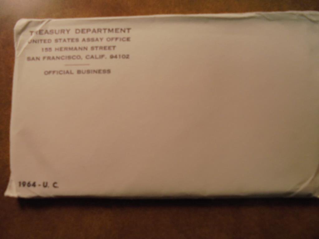 1964 SILVER US MINT SET (UNC) P/D (WITH ENVELOPE) (1 of 2)