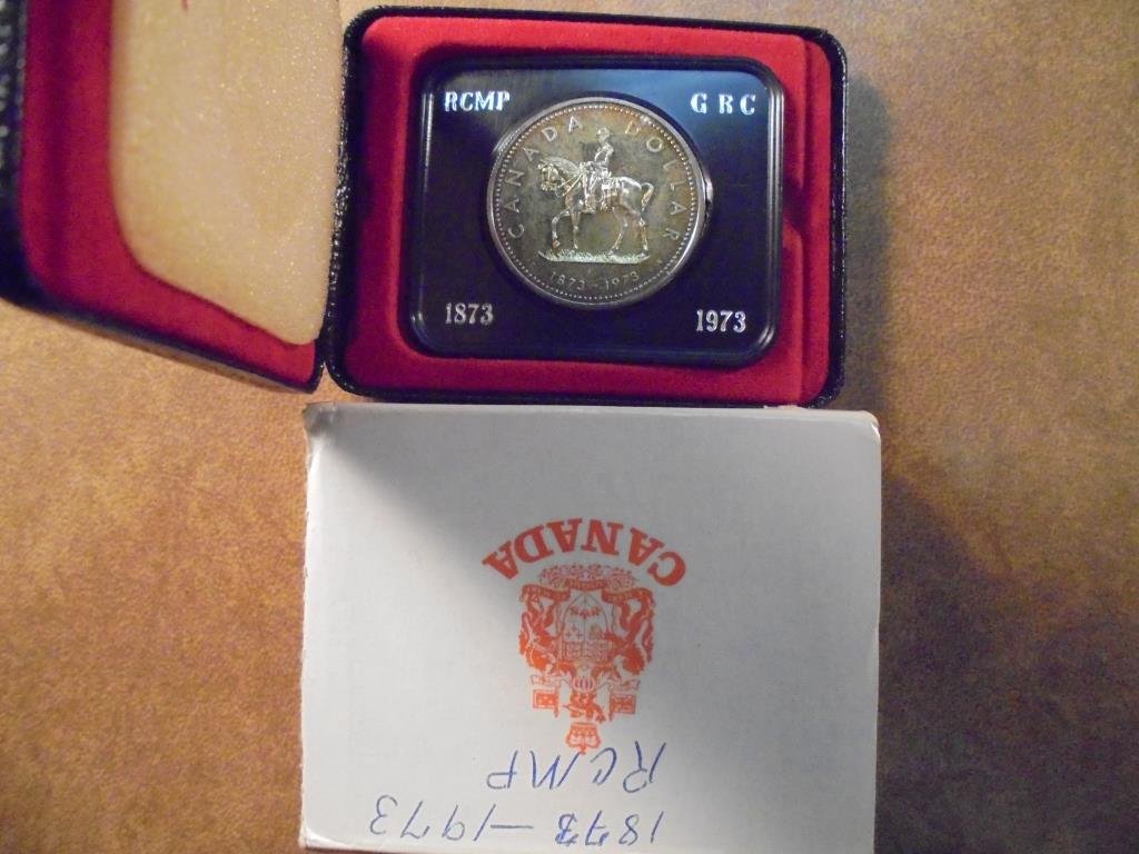 1973 CANADA RCMP SILVER DOLLAR PROOF TONED .3750 OZ. (1 of 2)