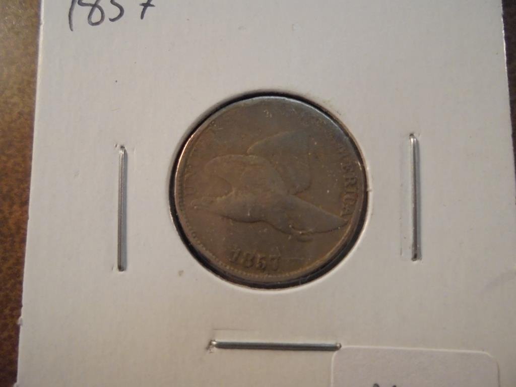 1857 FLYING EAGLE CENT VERY GOOD (1 of 2)