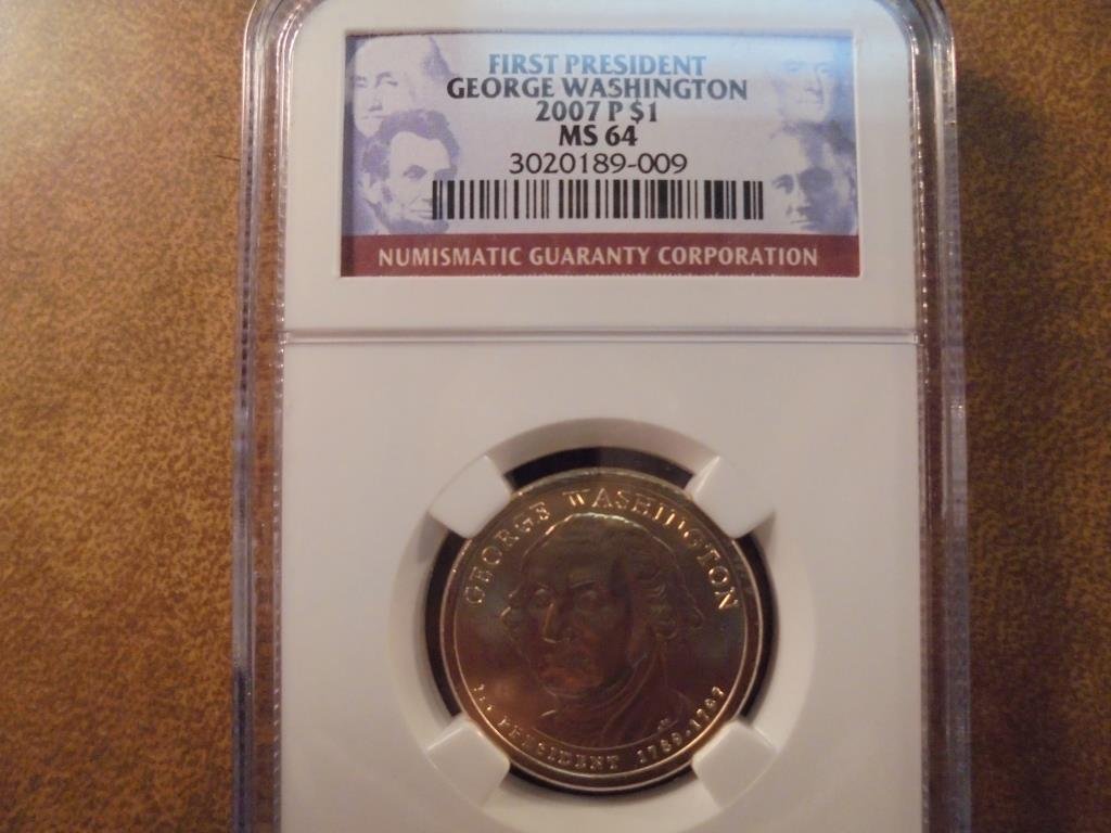 2007-P WASHINGTON DOLLAR NGC MS64 (1 of 2)