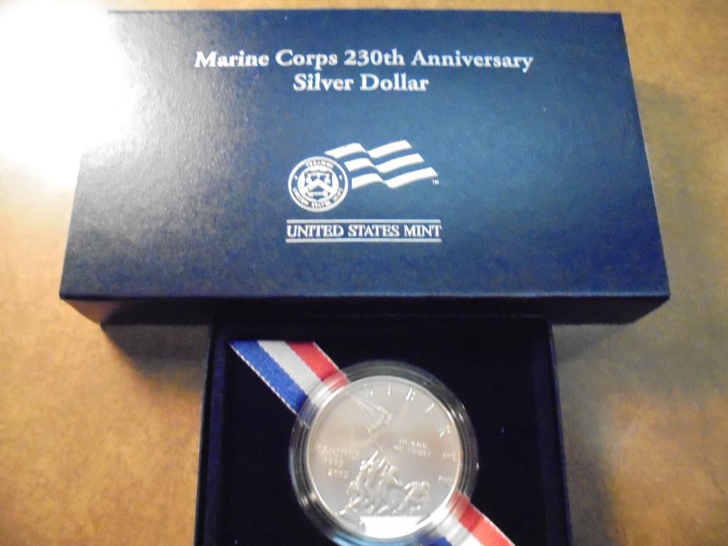 2005-P MARINE CORPS UNC SILVER DOLLAR ORIGINAL US MINT (1 of 2)