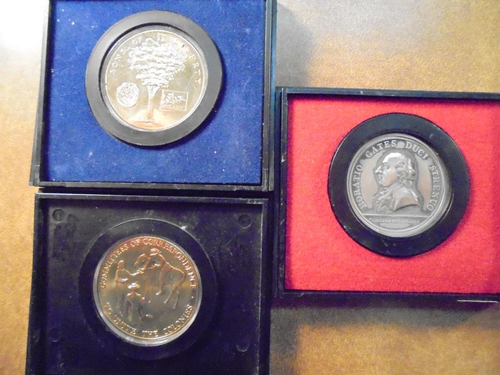 3 AMERICAS 1ST MEDALS 1972 & 73 BICENTENNIAL IN BRASS (1 of 2)
