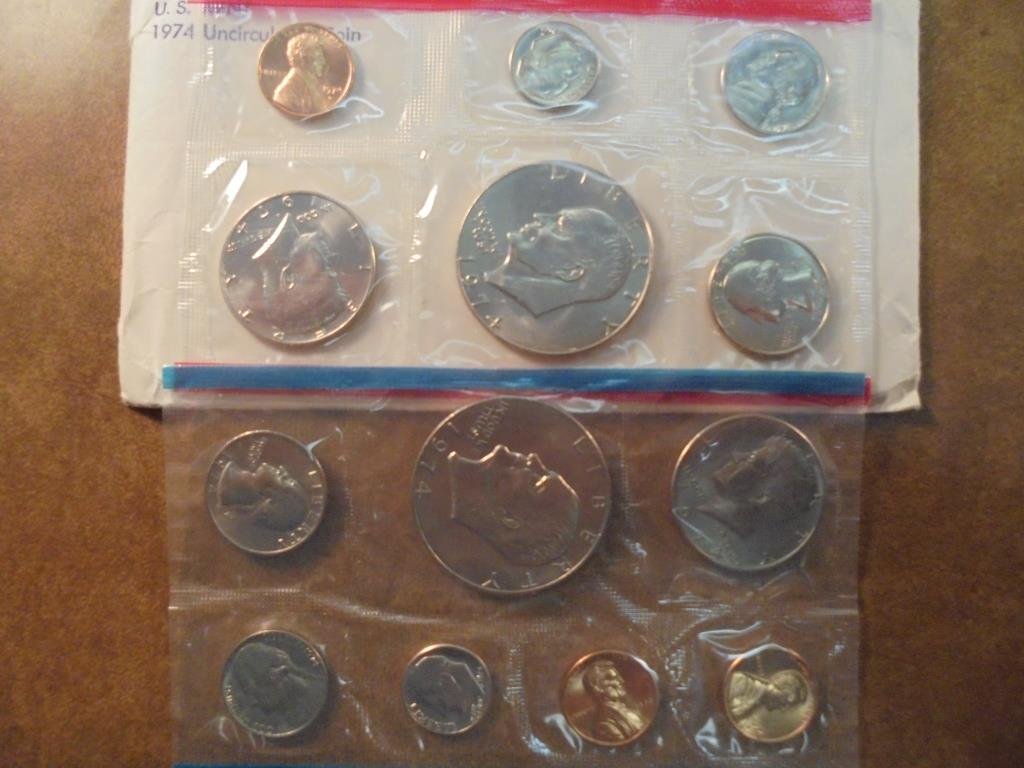 1974 US MINT SET (UNC) P/D/S (WITH ENVELOPE) THIS IS AN (1 of 2)