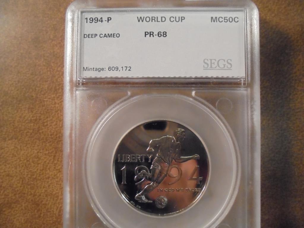 1994-P WORLD CUP HALF DOLLAR SEGS PR68 DEEP CAMEO (1 of 2)