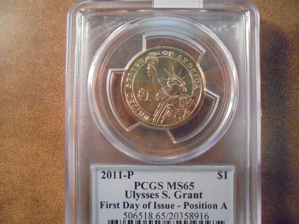 2011-P GRANT DOLLAR PCGS MS65 POS. A 1ST DAY ISSUE (1 of 2)
