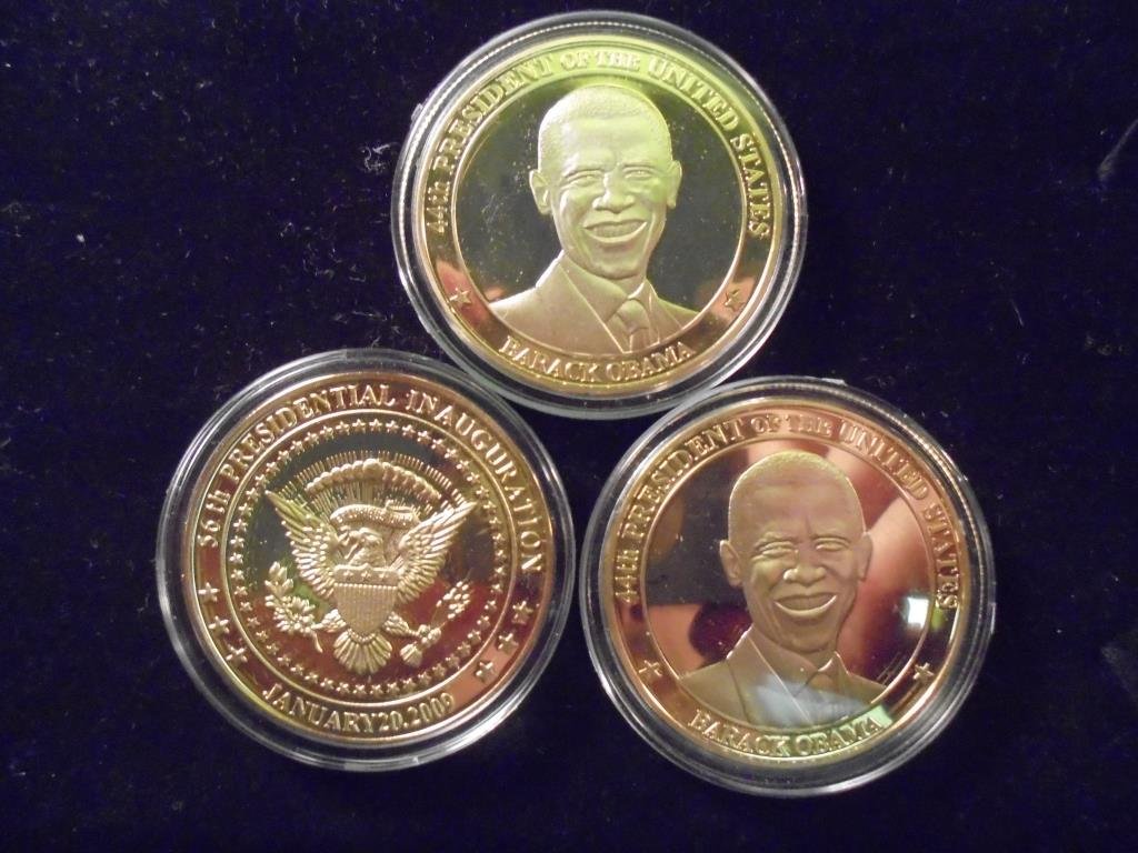 3-2009 BARACK OBAMA INAUGURATION TOKENS (PF) ALL THREE (1 of 2)