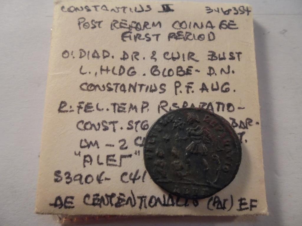 346-354 A.D. CONSTANTIUS II ANCIENT COIN EF (1 of 2)