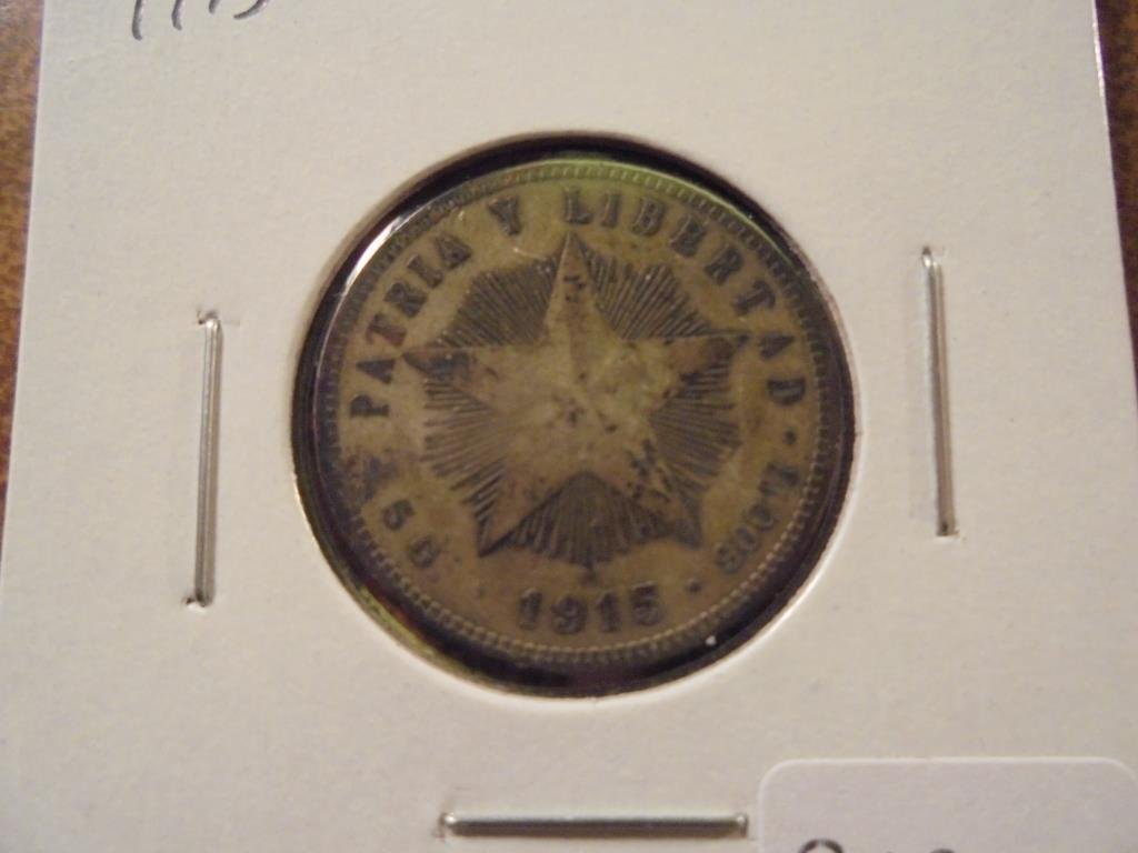 1915 CUBA SILVER 20 CENTAVOS (1 of 2)