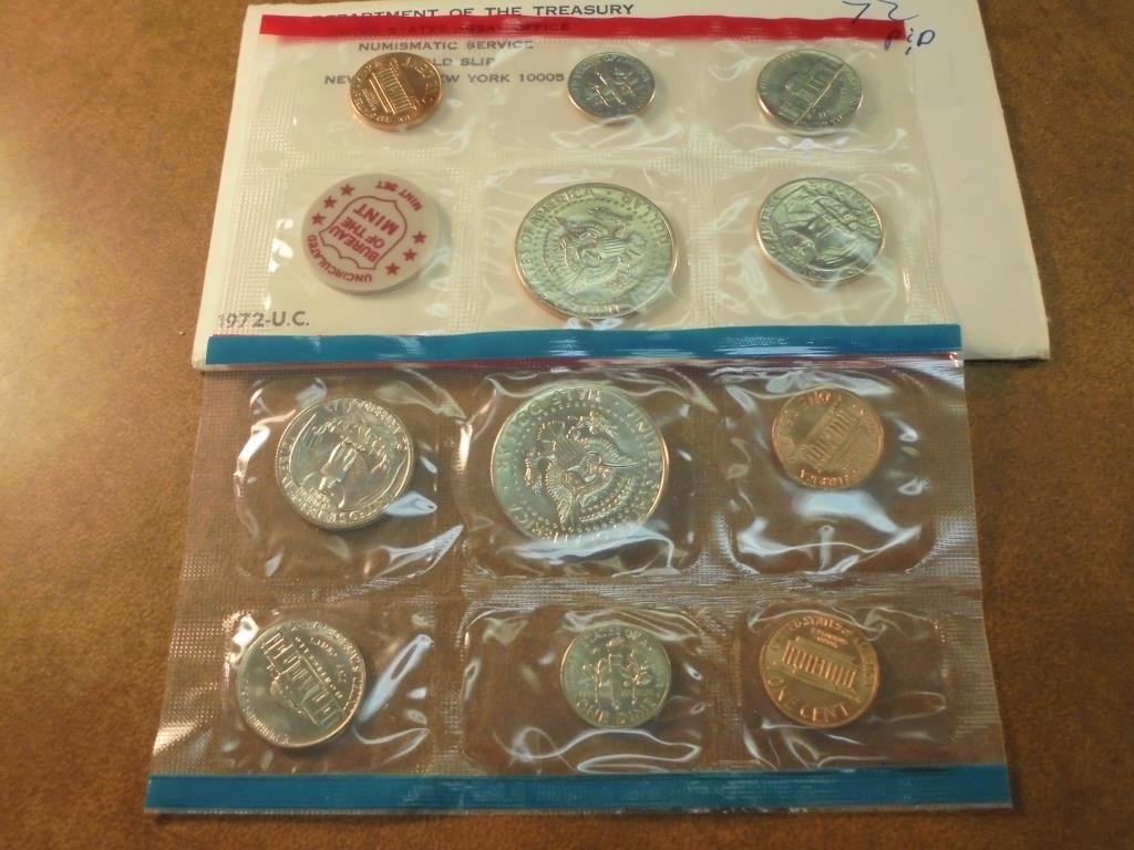 1972 US MINT SET (UNC) P/D/S (WITH ENVELOPE) THIS IS AN (1 of 2)