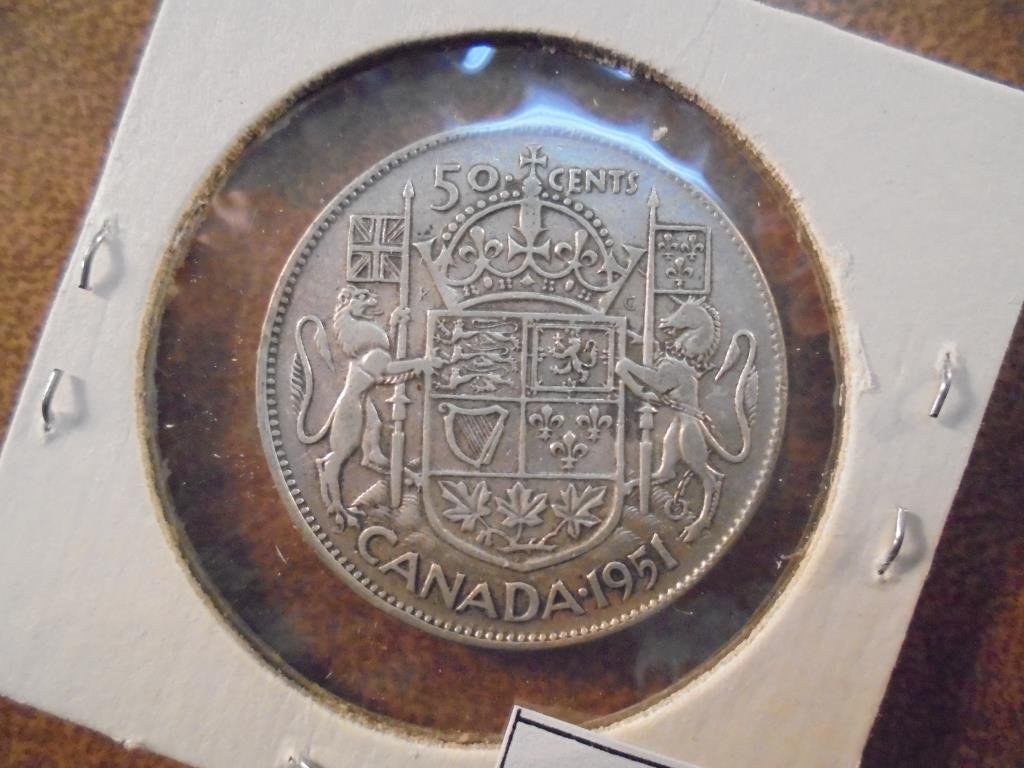 1951 CANADA SILVER 50 CENTS (1 of 2)