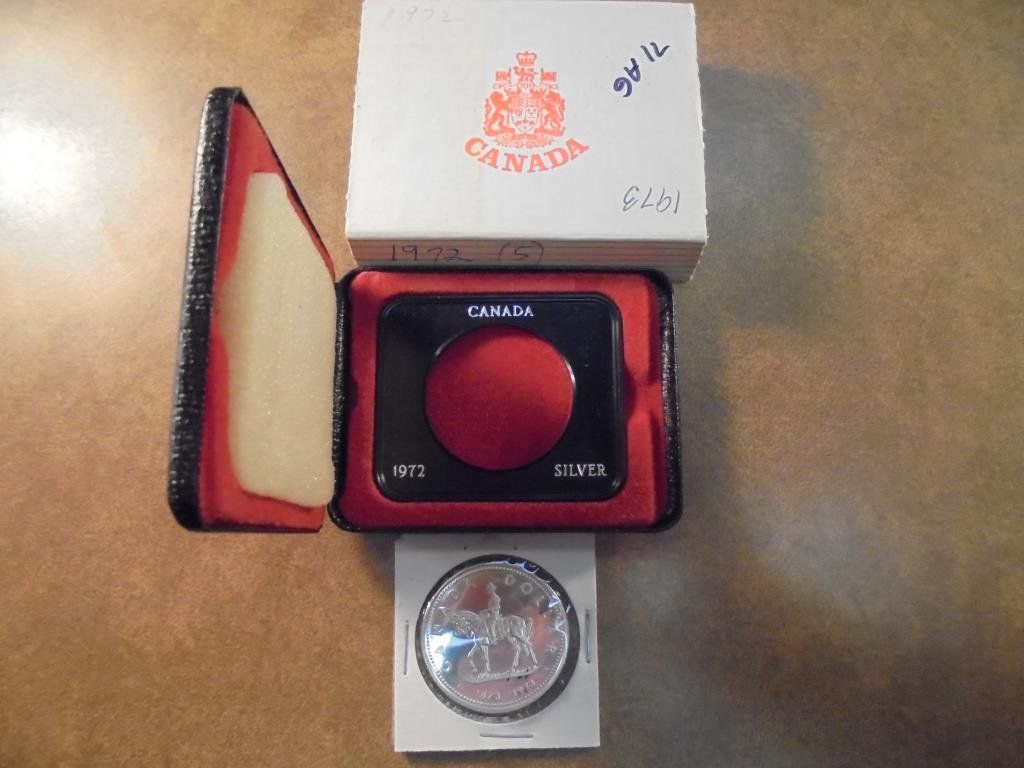 1973 CANADA RCMP SILVER DOLLAR PROOF .3750 OZ. ASW (1 of 2)